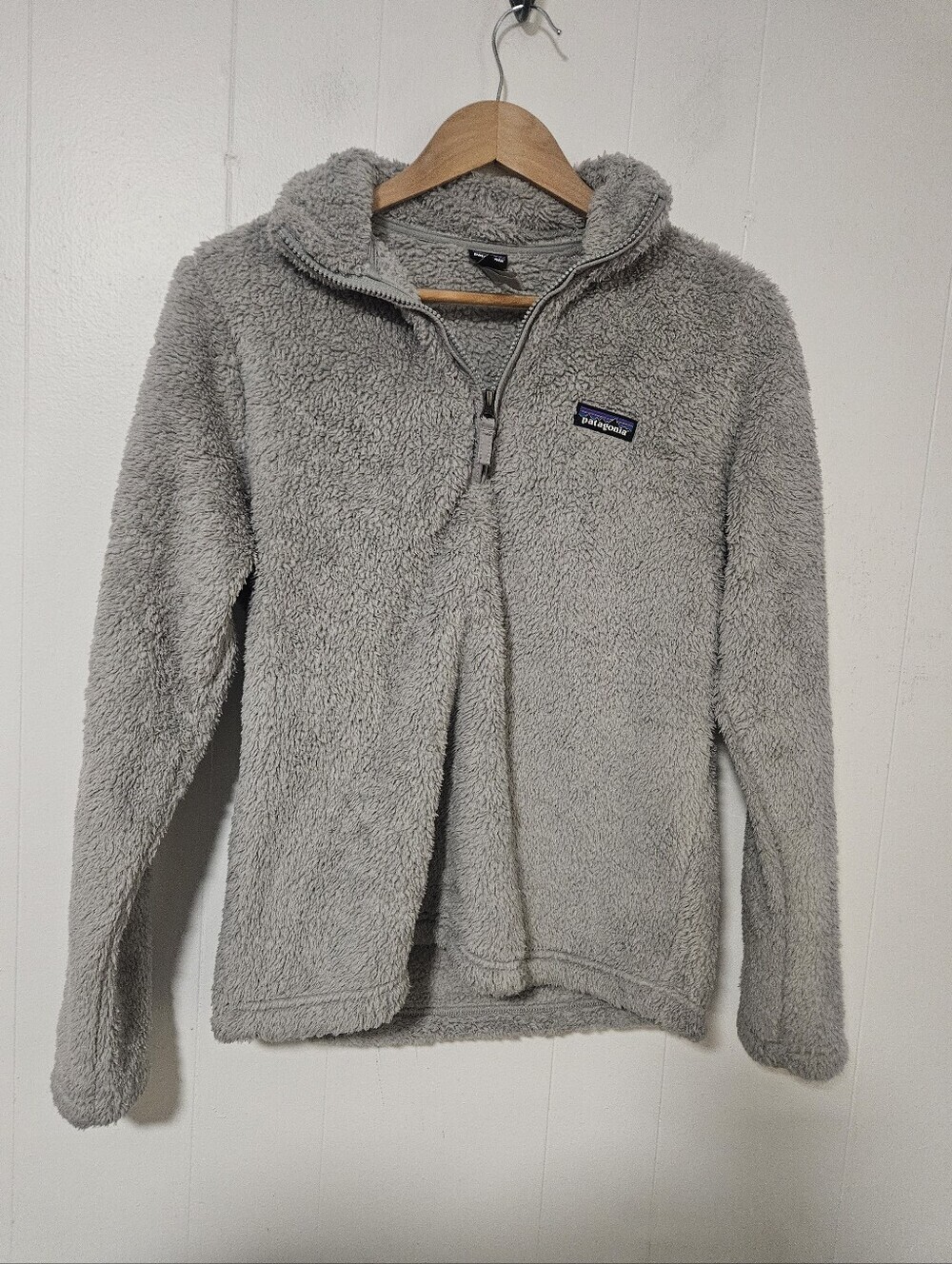 Patagonia Half-Zip Sherpa Fleece Pullover - Light Gray
